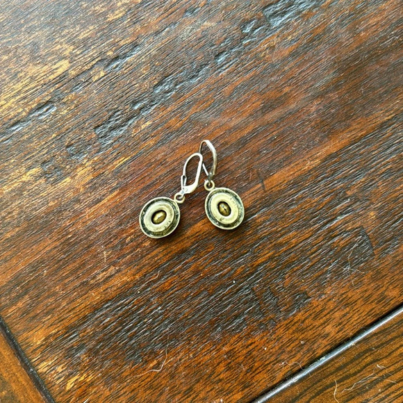 Sterling silver and green peridot French wire earrings from Sundance - Picture 3 of 7